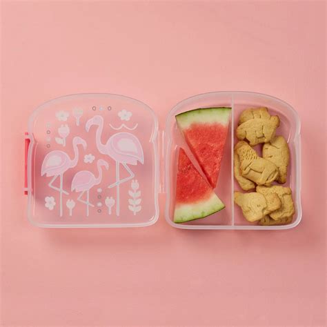 sugarbooger metal lunch box|SUGARBOOGER Good Lunch Sandwich Box, Flamingo, 1 Count .